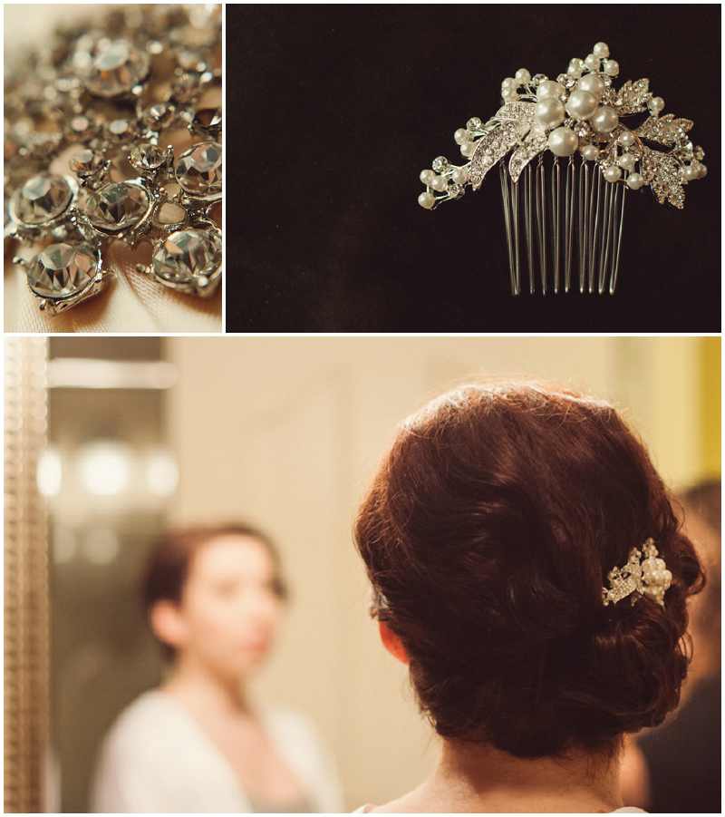 getting ready details hair comb and up-do