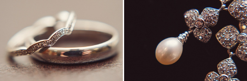wedding ring shot and earring details