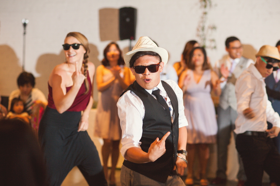 killer dance moves at Atlanta Marietta Brickyard Wedding 