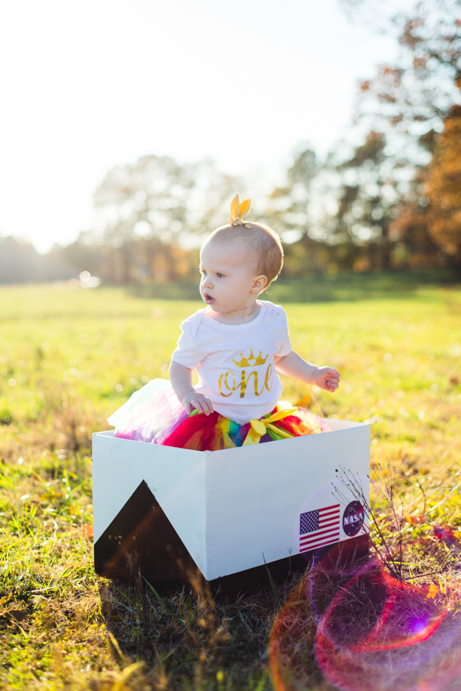 cake smash for rainbow baby by You are Raven